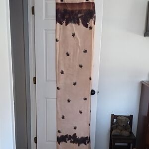 Expressions Beige and Brown Palm Print Bath Shower Curtain Panel